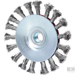 Rostfri oval ståltrådsrundborste 0.5mm. Ø 115mm