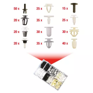 Fastsättningsklämma-sats för Citroën/Peugeot. 345-delar