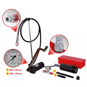 Hydraulenhet 32 ton. med hydraulpump och manometer. 11-delar