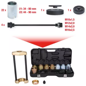 Universal pressverktyg-sats för axeldelar. 38-delar