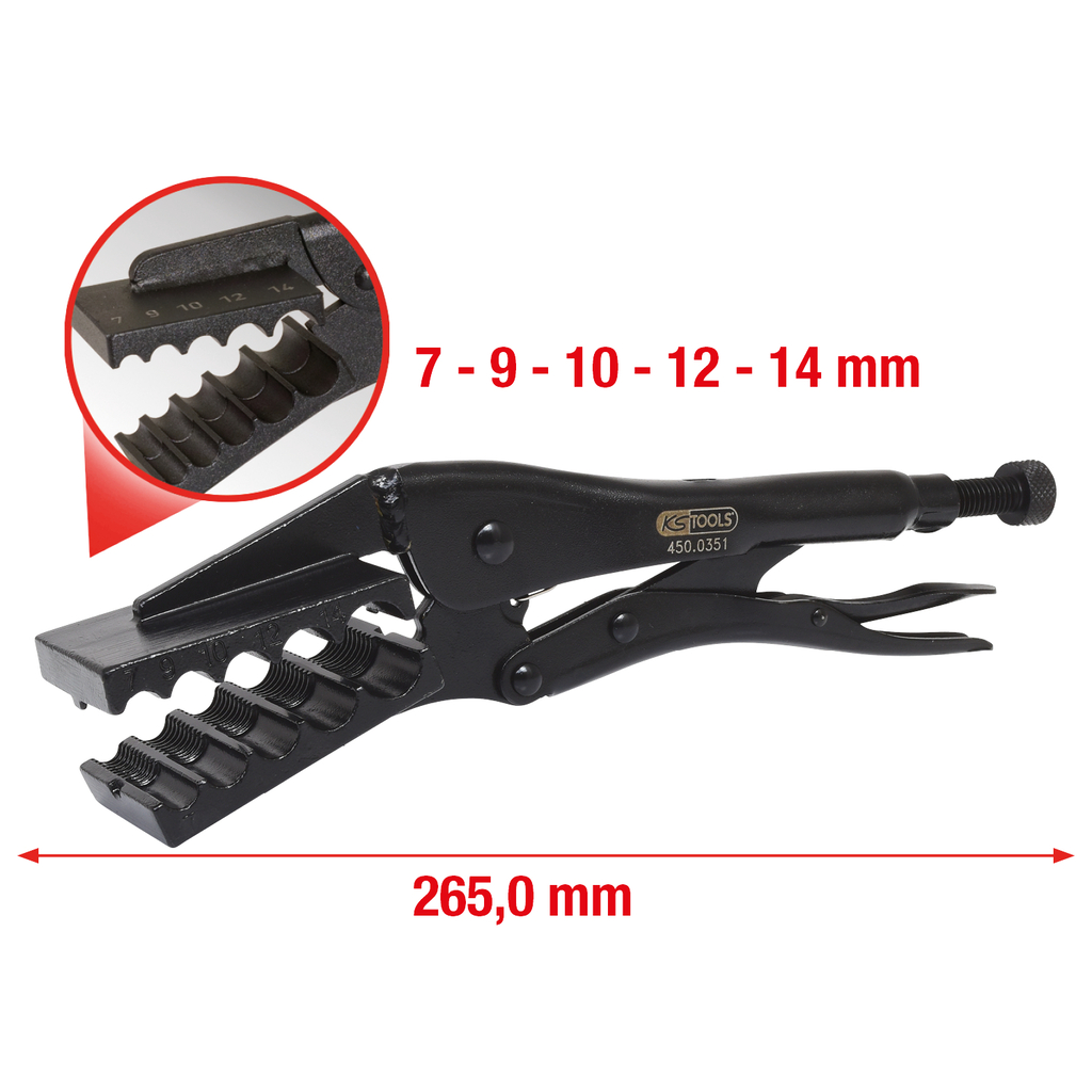 Speciell-kläm-grepptång. Ø 7-14mm