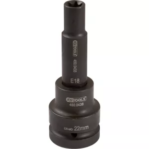 3/4" Torx kraft-hylsa. lång. E18