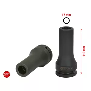 3/4" kraft bit hylsa flertandad. lång. 17mm