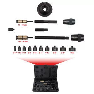 Universal-kopplings-centrerings-verktygs-sats Ø 15.0 26.0 mm. 19-delar