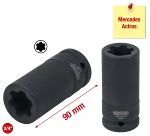 Torx Plus hylsa för Mercedes. 32 EPL. 90 mm lång