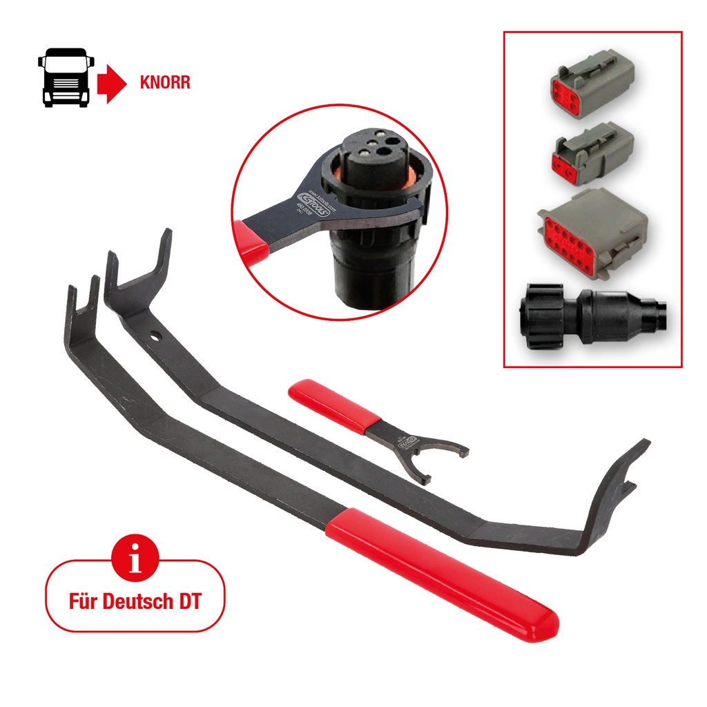 Verktygssats för upplåsning av plugg för Knorr Bremse. 3 delar