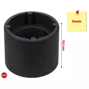 3/4" hylsa med 4 tappar till Scania. innertappar Ø 58mm