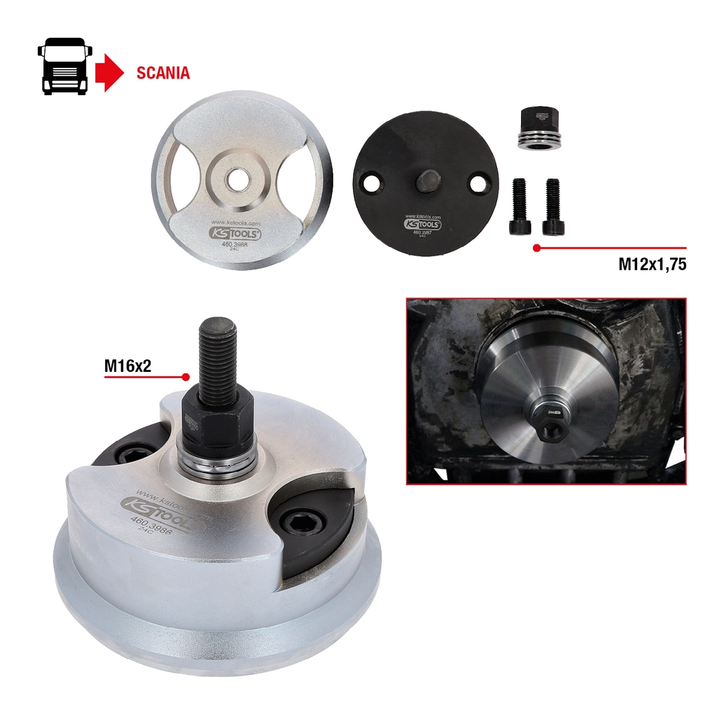 Monteringssats för tätningsring för Scania. 5 delar