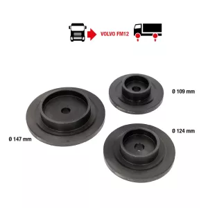 Verktygssats för montering och demontering av hjullager för VOLVO. 3 delar