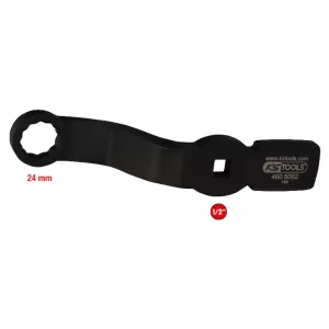 1/2" slag-tolvkantsnyckel med 2 slagytor. 24mm