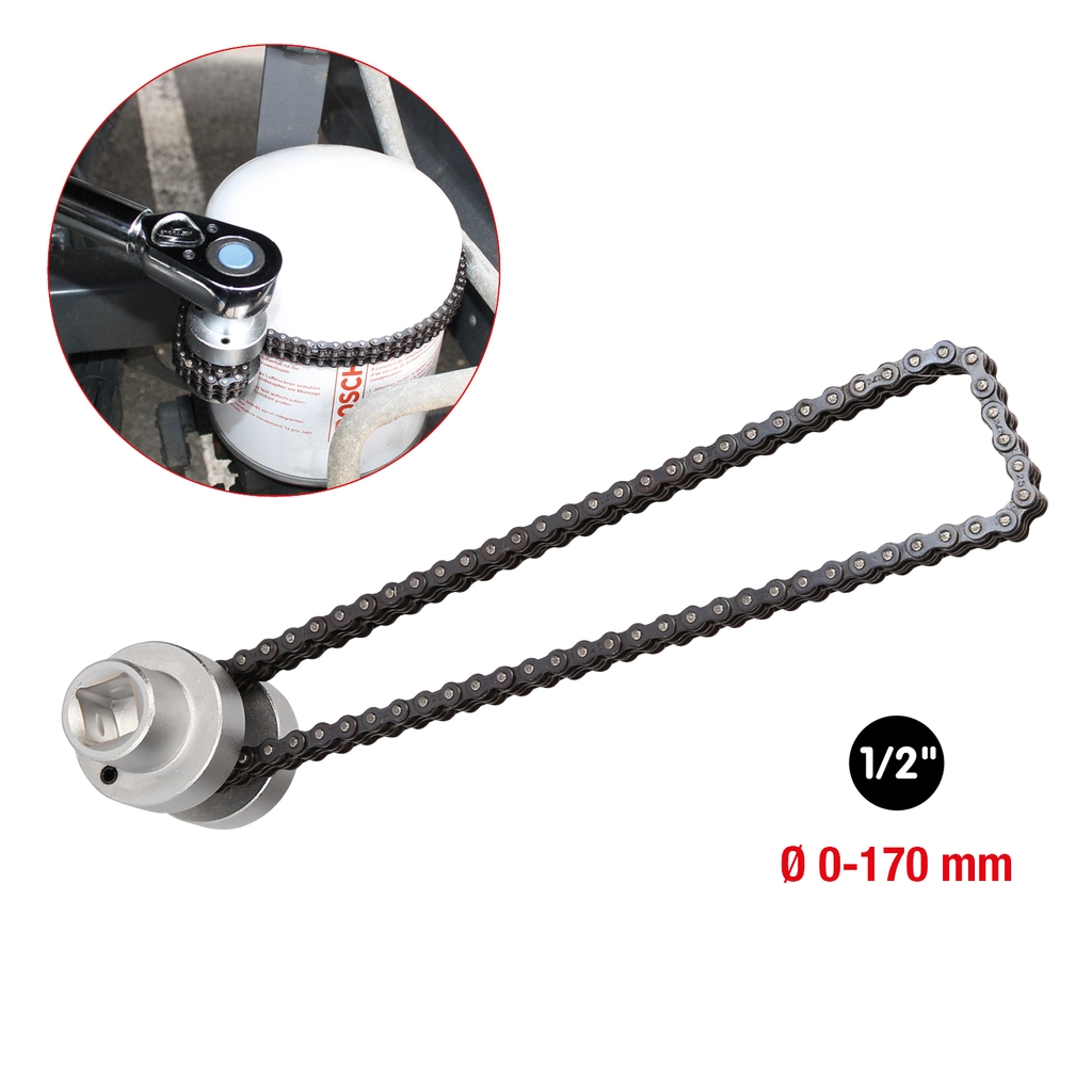 Kedjenyckel oljefilter- och lufttorkningspatroner. Ø 170 mm