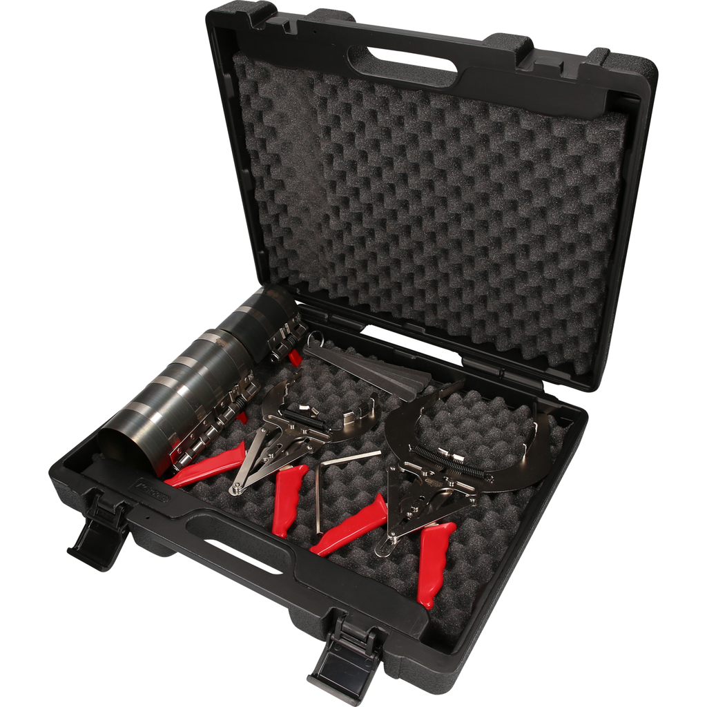 Kolvring-spännband-sats. 57-125 mm. 5 delar