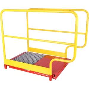 Universal gropbrygga. markjämn. inklusive säkerhetsräcke