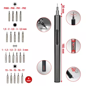 Finmekanik-USB-sladdlös-skruvdragare