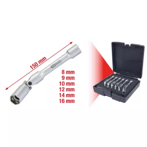 3/8" tändstifts-ledhylssats. lång. 6-delar