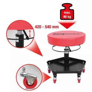 Transportabel och höjdinställbar pall