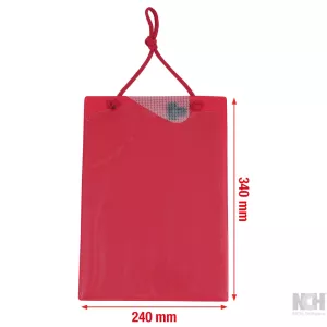 Verkstad-uppdragsficka DIN A4. röd