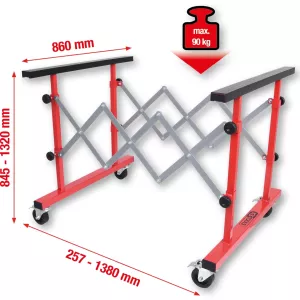 universal teleskopisk fleranvändningsvagn. 257-1380mm