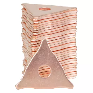 Trespets hålskivor kopparbelagda. 20-pack