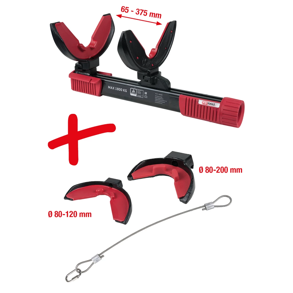 Fjäderspännare-sats. 6-delar. max. belastning 1800 kg