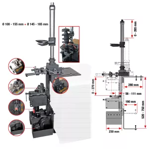 McPherson fjäderspännare stationär fjäderspännare för montering på arbetsbänken