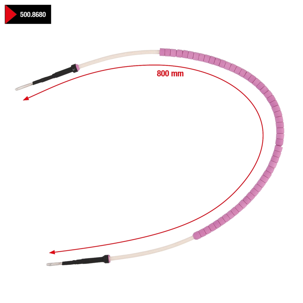 Induktionsspole med keramiskt skydd. formbar. 800 mm