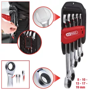 GEARplus U-ringspärrnyckelsats. 5-delar. 8-19 mm