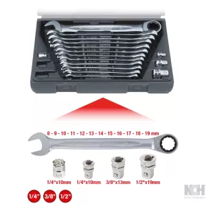 GEARplus ringspärrnyckel sats16-delar