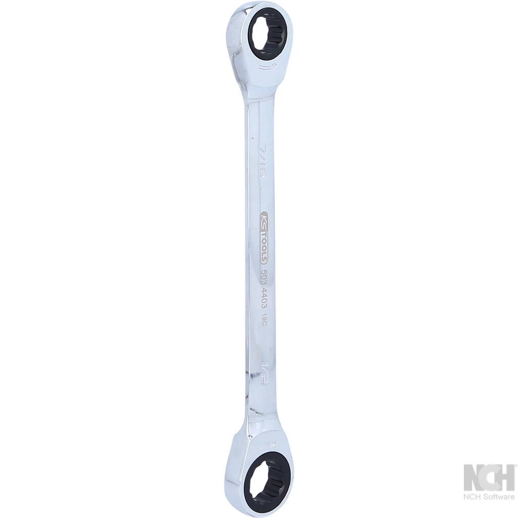 GEARplus dubbel ringspärrnyckel. 7/16"x1/2"