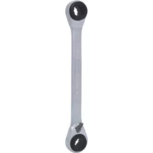 4-i-1 GEARplus dubbel ringspärrnyckel. med spärr. 12x13x14x15mm