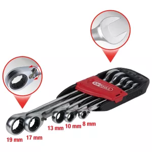 GEARplus U-ringspärrnyckelsats. 5-delar. 8-19 mm