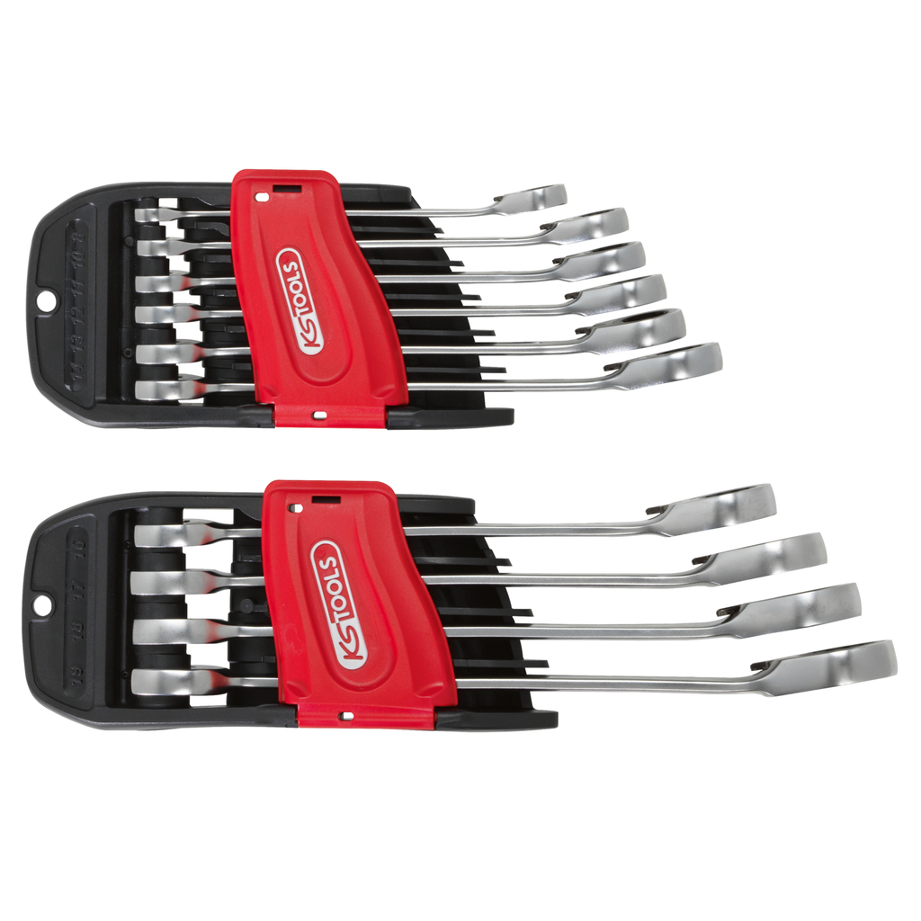 DUO GEARplus® ringspärrnyckel med U-spärrfunktion. omkopplingsbar. 10 delar