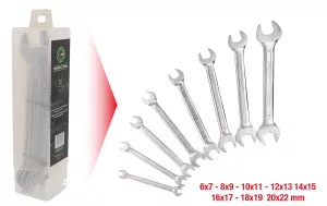 COMPETITION Dubbel-skruvnyckel-sats. 8-delar