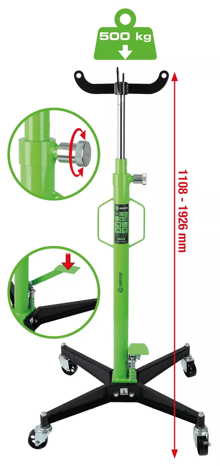 COMPETITION hydraulisk växeldomkraft. 500 kg