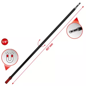 1/4" magnetisk snabbväxlings-bithållare med borrhylsa. extra lång