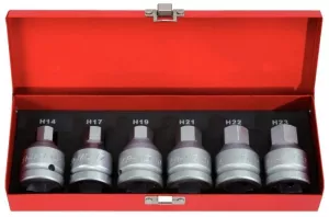 3/4" kraft-bithylssats. 6-delar. 14 - 24 mm