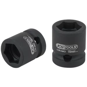 1/2" sexkant-krafthylsa. extra kort 16.0 mm