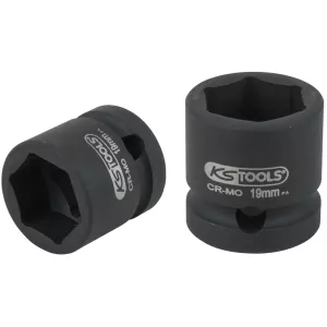 1/2" sexkant-krafthylsa. extra kort 19.0 mm