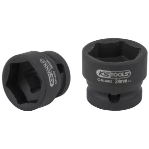 1/2" sexkant-krafthylsa. extra kort 24.0 mm