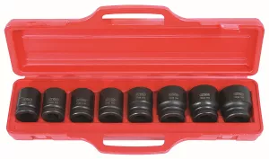 3/4" sexkant- kraft hylssats, 8-delars, kort