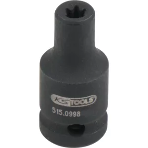 1/4" Torx kraft-hylsa. kort. E4