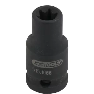 1/4" Torx kraft-hylsa. kort. E6
