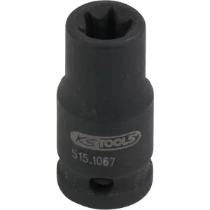 1/4" Torx kraft-hylsa. kort. E7