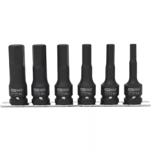 1/2" Kraft-bit-hylsa-sats. lång. 6-delar