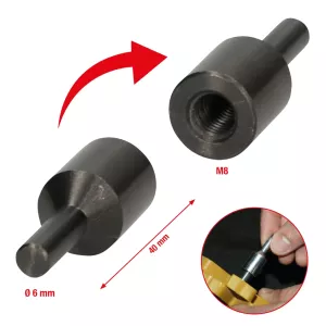 Spänndorn för folieraderare. 6 mm