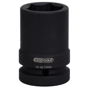 1" sexkant-krafthylsa. medellång 27mm