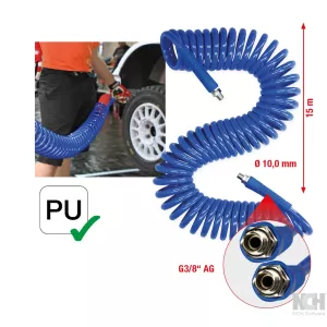 PU-spiralslang för tryckluft Ø 10mm