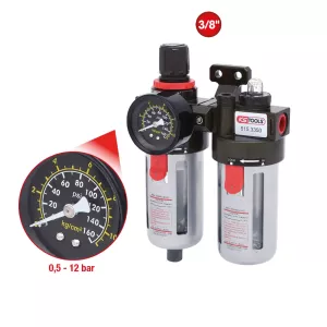 3/8" tryckluft-underhållsenhet 0.5-12bar