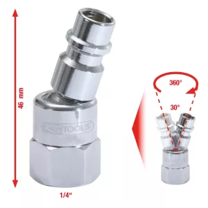 1/4'' metall-kulled. kontaktnippel 46mm