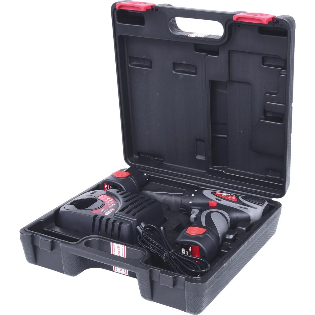 1/4" Batteridriven bit-skruvmejsel 24Nm. 400 U/min 10.8V. med 2 batterier och 1 laddare